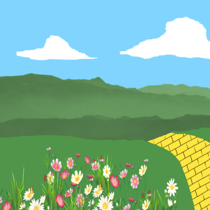 Must credit me to use (Wizard Of Oz backdrop) Roblox decal
