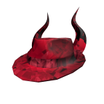 (Code: RFH )Red-black fedora with demon horns