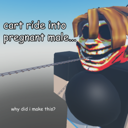 cart ride into pregnant male