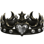 Starlight Ivy Moon Pearl Heart Crown