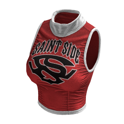 Sleeveless Y2K Top (Red White)