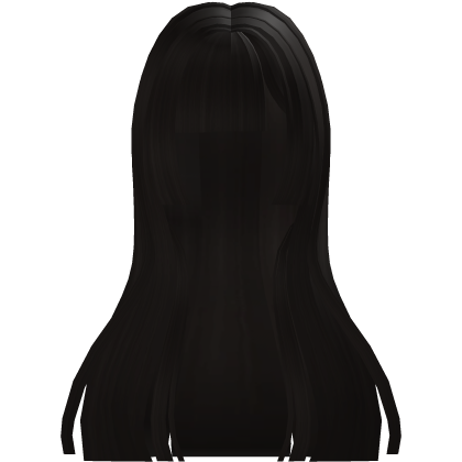 kawaii long hime cut anime hair in dark brown Roblox item