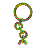 Tie-Dyed Keychain