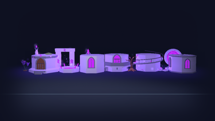 Low Poly Fantasy Pack x60 Crystal Tree Portal Rune preview 4