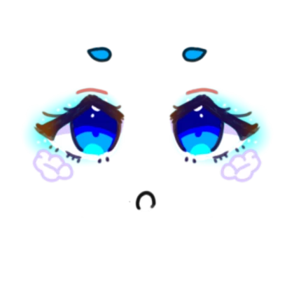 Blue anime face