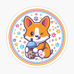 Corgi bubble tea