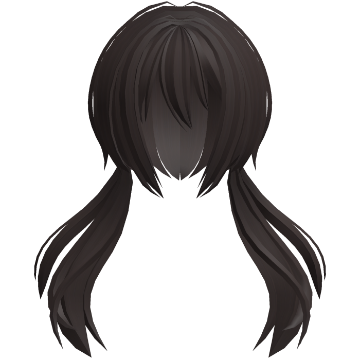 moe jellyfish anime flowy ponytails brown