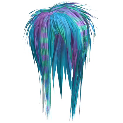 Unkept Scene Emo Hair (Blue/Purple/Green) Roblox item