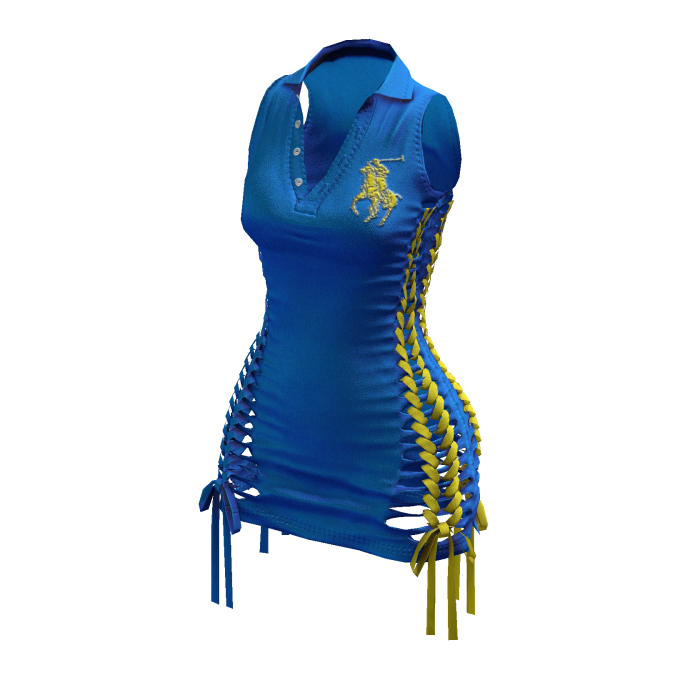 Braided Cutout Sleeveless Polo (California)