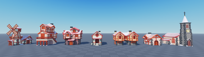 Stylized Winter Village Pack (Low Poly) ❄️ preview 1