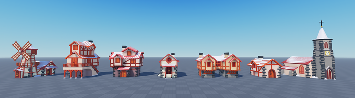 Stylized Winter Village Pack (Low Poly) ❄️ preview 1
