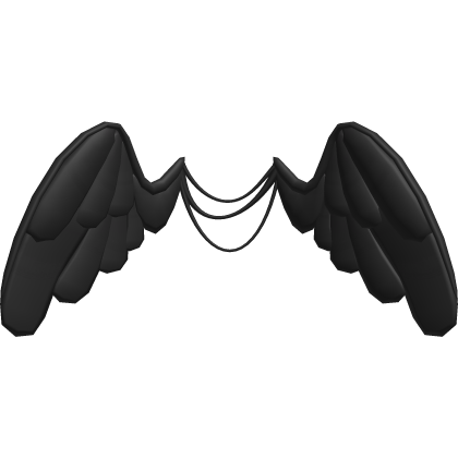 Cute Angel Ribbon Wings in Black Roblox item