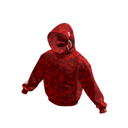 Bape Hoodie (Hood up) Red thumbnail