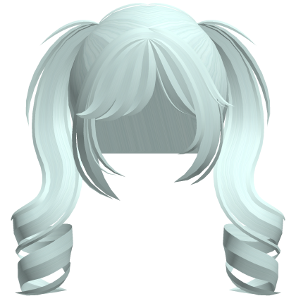 sweet dolly princess curled pigtails teal blue Roblox item