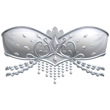 Majestic White Showgirl Jeweled Crystal Top