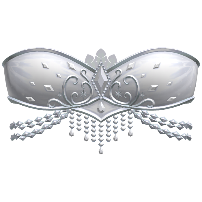 Majestic White Showgirl Jeweled Crystal Top