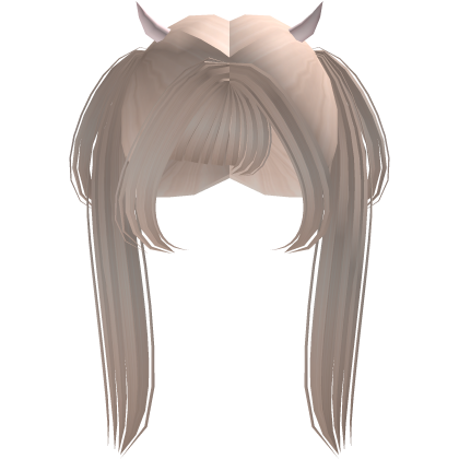 Cute Pink Demon Horns Halloween Hair (Blonde) Roblox item