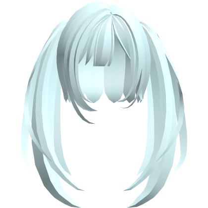 cute straight long pigtail moe emo vkei light blue Roblox item