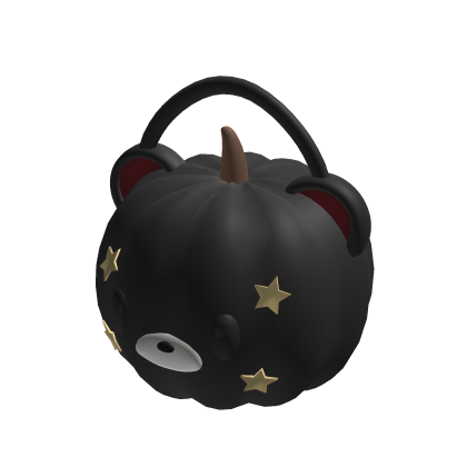 blackcute gothic Halloween gloomy bear pumpkin bag