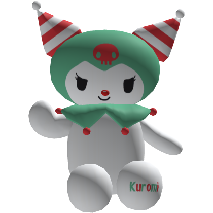 Christmas Candy Cane Kuromi Kitty Waist Plushie
