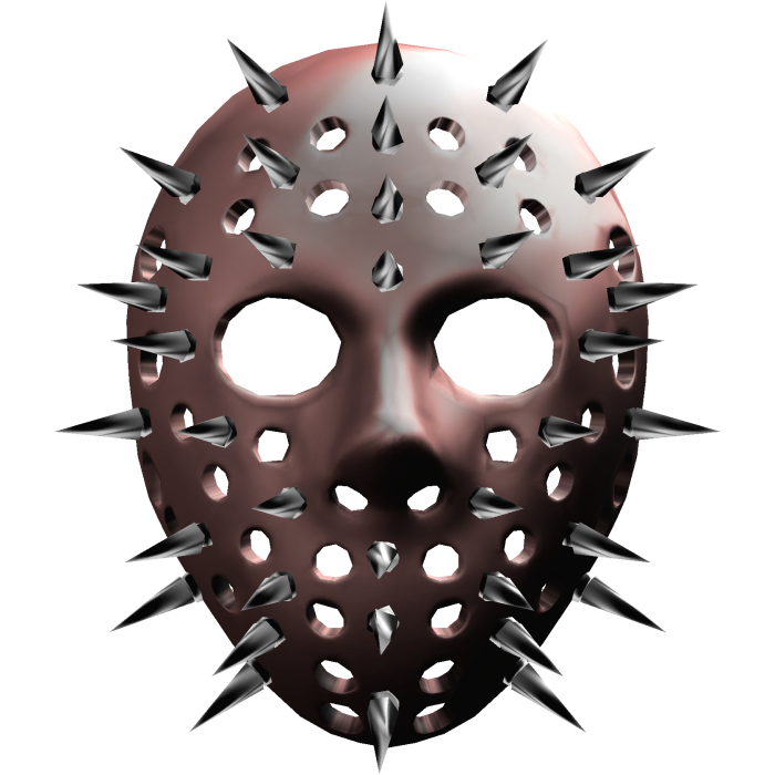 2000s Spiked Halloween Hockey Mask (Pink)