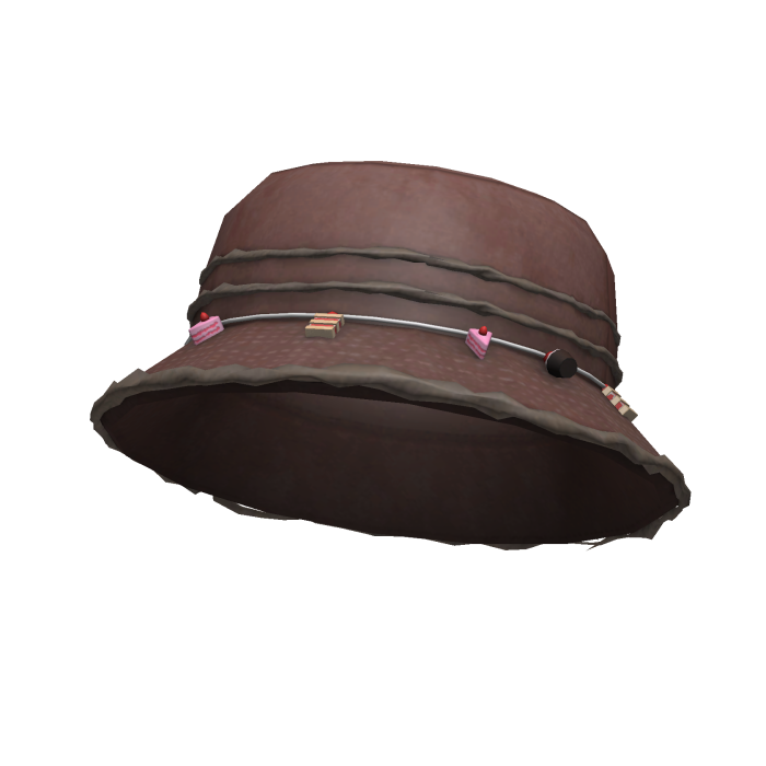Brown Demin Bucket Hat with Dessert Charms