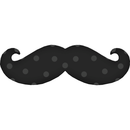Cute Black Trendy Polka Dot Mustache Roblox item