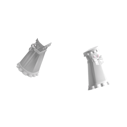 Cute Ruffled Bunny Bow Sleeves in White