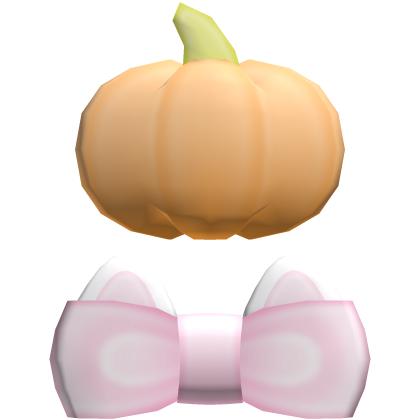 ♡ : cute orange and pink pumpkin kitty hairclip Roblox item