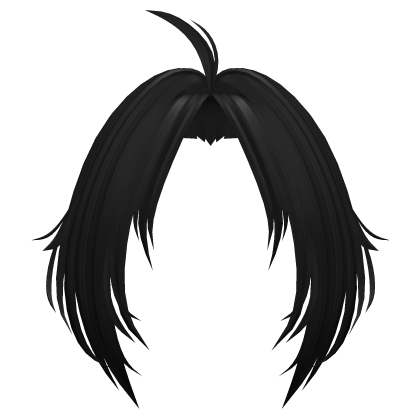 Side Framing Anime Bangs in Black Roblox item