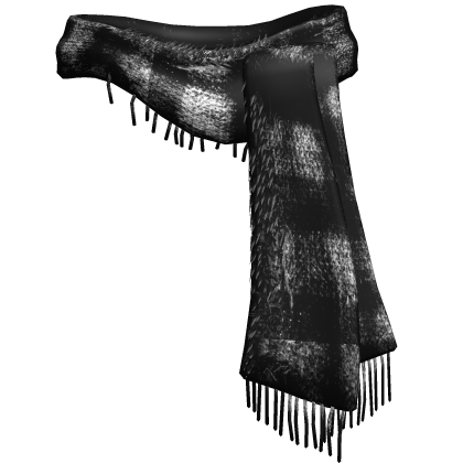 frayed striped fur emo vkei grunge scarf 1.0