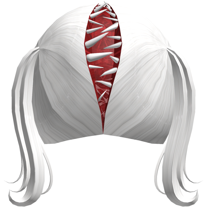 Open Skull Monster Halloween Hair in White