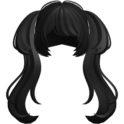🐾 wispy anime moe cute big pigtails black