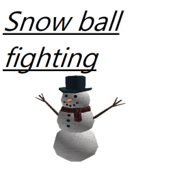 snow ball fighting