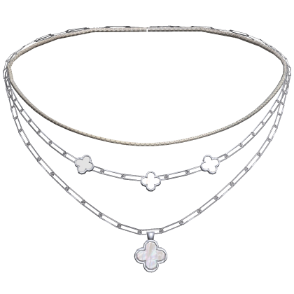 Layered Silver Clover Necklace 3.0 