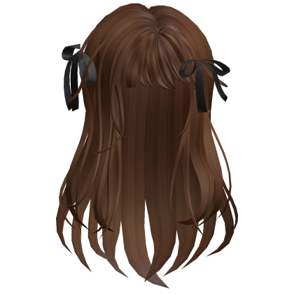 Long Layered Bow Hair - Brown