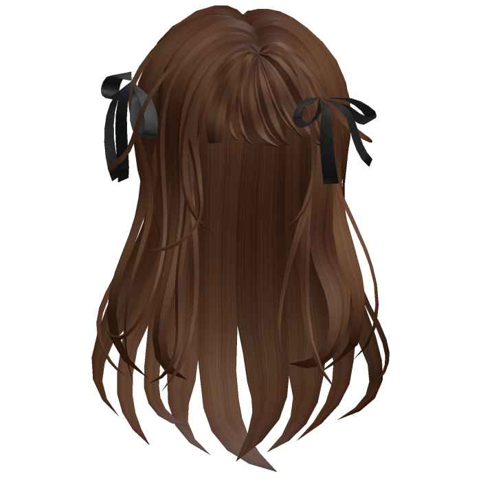 Long Layered Bow Hair - Brown