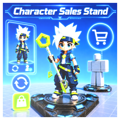 Character & Head Try-On Sales Stand