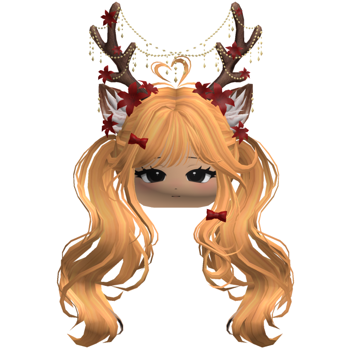 Ethereal Christmas Fairy Fawn Pigtails w/ Antlers