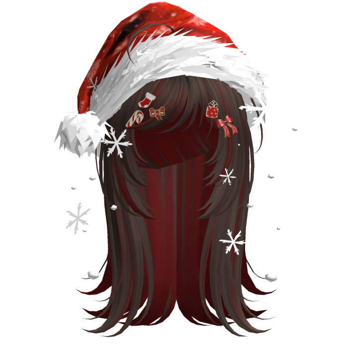 Cute Christmas Straight Hair (Brown&Red)