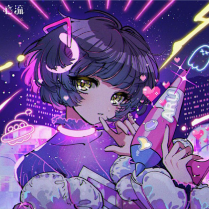 Aesthetic | Pastel | Kawaii | Anime girl | Purple Roblox decal