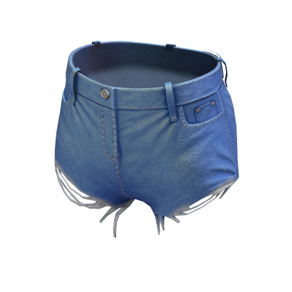 Denim Ripped Shorts - Light Denim