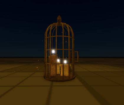 Hanging Cage Lantern — Animated Light FX preview 1
