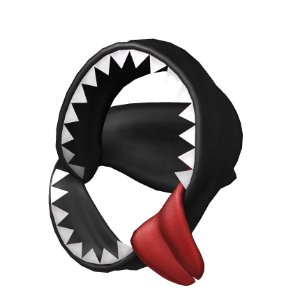 Decora Chomp Hood with split tongue (black) Roblox item