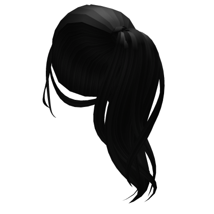 Black Flowy Cute Preppy Ponytail Roblox item