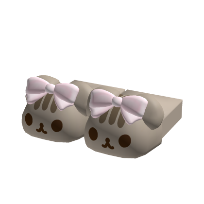 kawaii brown kitty slippers thumbnail