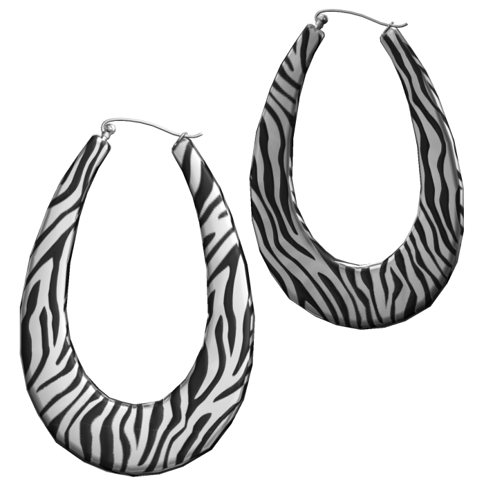 Zebra 2000s Teardrop Earrings