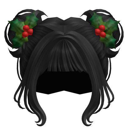 Black Hair Buns w Holly thumbnail