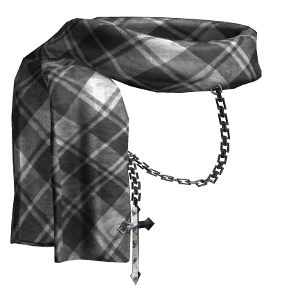 Winter Scarf w Chained Cross