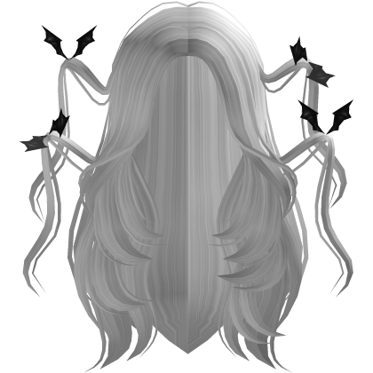 Long Halloween Bat Hair (White) Roblox item